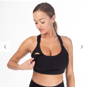 Sweat and Milk Chloe 3 Nursing Sports Bra - Black, Small